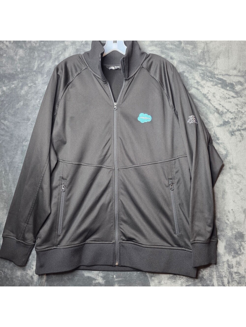 The North Face Black Tech Full-Zip Fleece Jacket Men's XL. ( company logo )